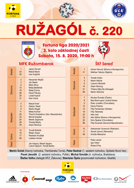 RUZAGÓL C. 220 ˇ