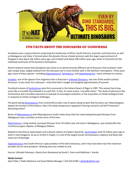 Fun Facts About the Dinosaurs of Gondwana