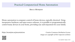 Practical Computerized Home Automation