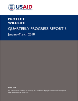 QUARTERLY PROGRESS REPORT 6 January-March 2018