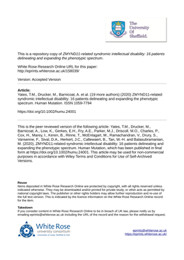 ZMYND11‐Related Syndromic Intellectual Disability: 16 Patients Delineating and Expanding the Phenotypic Spectrum