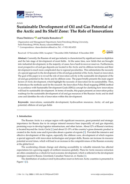 Sustainable Development of Oil and Gas Potential of the Arctic and Its Shelf Zone: the Role of Innovations