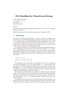 ELF Handling for Thread-Local Storage