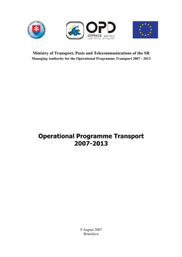 Operational Programme Transport 2007-2013