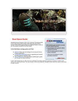 Dead Space Guide