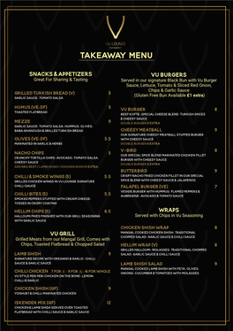 Takeaway Menu