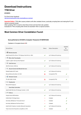 Driver Download Instructions