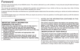 1997 Nissan Maxima Owners Manual