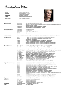 Curriculum Vitae