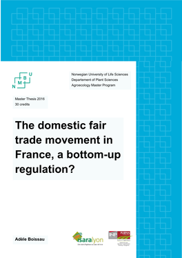 The Domestic Fair Trade Movement in France, a Bottom-Up Regulation?