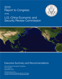 2015 Report to Congress of the U.S.-China Economic and Security Review Commission