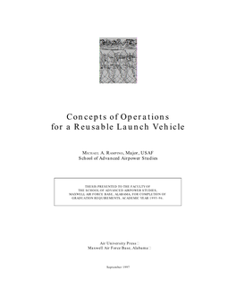 Concepts of Operations for a Reusable Launch Vehicle