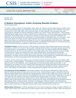 A Modern Insurgency: India's Evolving Naxalite Problem