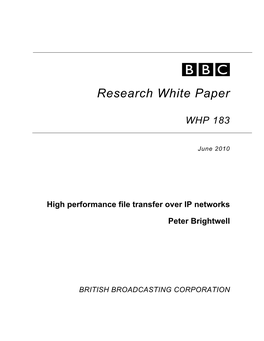 Research White Paper