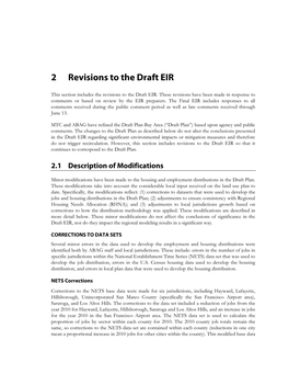 2 Revisions to the Draft EIR