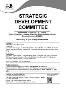 (Public Pack)Agenda Document for Strategic Development Committee