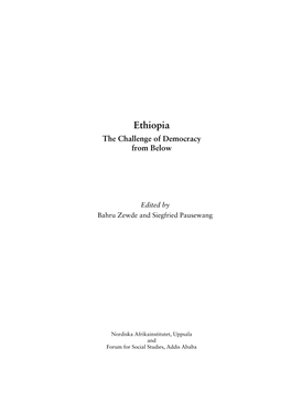 Ethiopia the Challenge of Democracy from Below