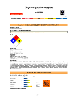 Dihydroergotoxine Mesylate