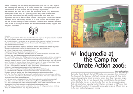 Indymedia at the Camp for Climate Action 2006