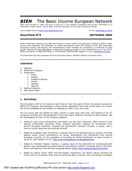 BIEN the Basic Income European Network