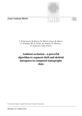 Ambient Occlusion - a Powerful Algorithm to Segment Shell and Skeletal Intrapores in Computed Tomography Data