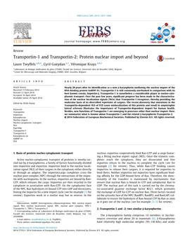 Transportin-1 and Transportin-2: Protein Nuclear Import and Beyond