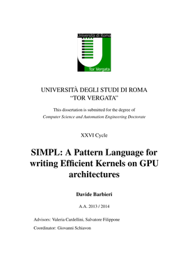 A Pattern Language for Writing Efficient Kernels on GPU Architectures