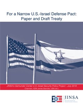 For a Narrow US-Israel Defense Pact