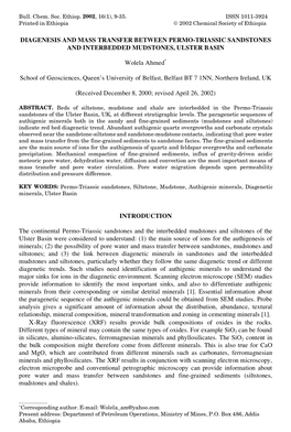 Diagenesis and Mass Transfer Between Permo-Triassic Sandstones and Interbedded Mudstones, Ulster Basin