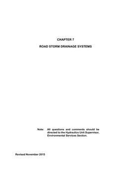 MDOT Drainage Manual Road Storm Drainage Systems 7-3
