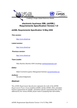 Ebxml Requirements Specification V1-0.Pdf