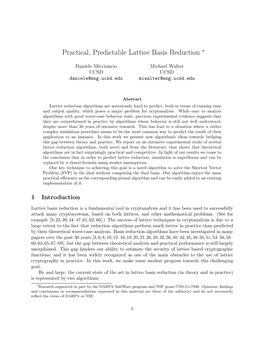 Practical, Predictable Lattice Basis Reduction ∗