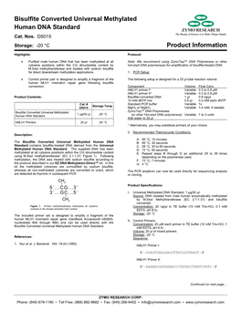 Bisulfite Converted Human DNA Standard