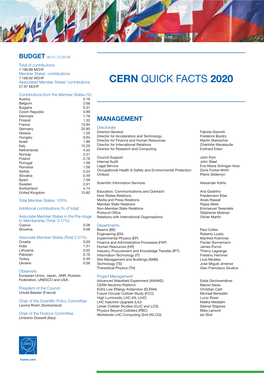Cern Quick Facts 2020