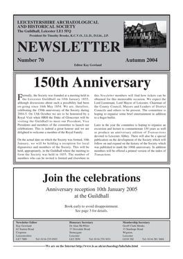 Autumn 2004 Newsletter