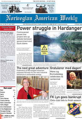 Power Struggle in Hardanger Norway Lures Hedge Funds As Controversial U.S., E.U