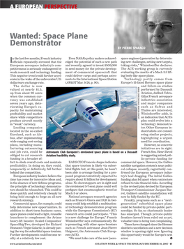 Space Plane Demonstrator by Pierre Sparaco