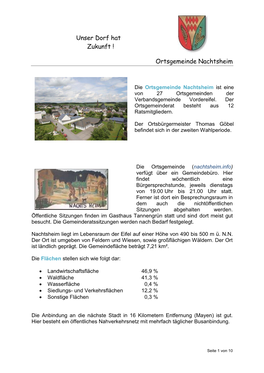 Unser Dorf Hat Zukunft ! Ortsgemeinde Nachtsheim