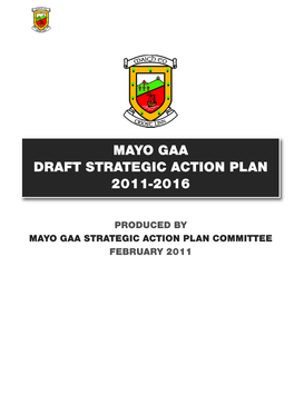 Mayo Gaa Draft Strategic Action Plan 2011-2016