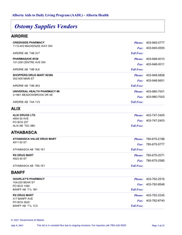 Ostomy Supplies Vendors