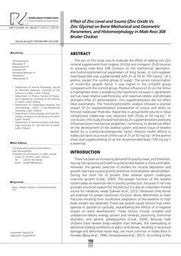 Effect of Zinc Level and Source (Zinc Oxide Vs. Zinc Glycine)