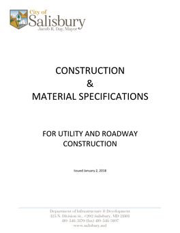 Construction & Material Specifications