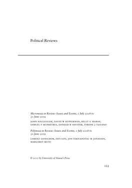 Political Reviews