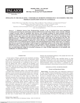 Permian Extinction Event in Australia