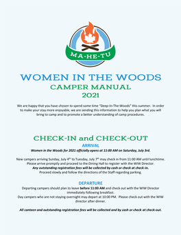 WIW Camper Manual