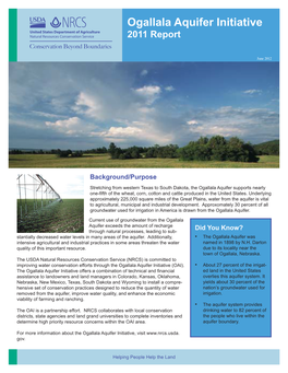 Ogallala Aquifer Initiative 2011 Report