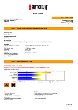 Chemwatch MSDS Print