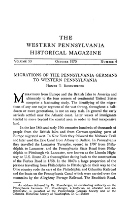 Western Pennsylvania Historical Magazine