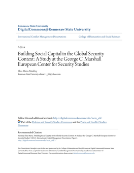 Building Social Capital in the Global Security Context: a Study at the George C
