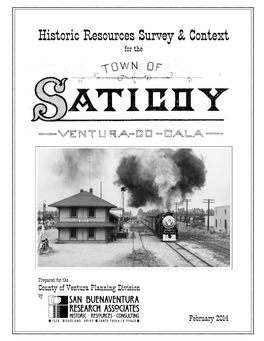 Saticoy Historic Resources Survey ✤ Introduction and Summary of Findings